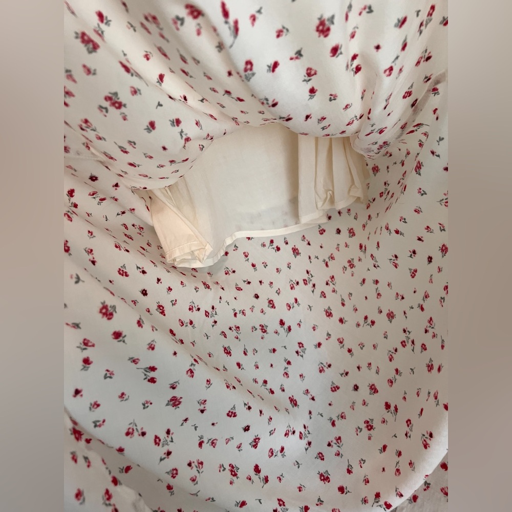 Hello Molly White Red Floral Midi Sun Dress Size L - Picture 16 of 16